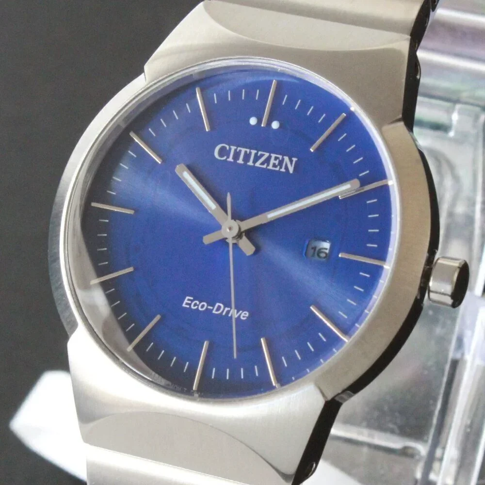 Citizen Eco-Drive Women's Silver Tone Watch Blue Dial 32MM Watch